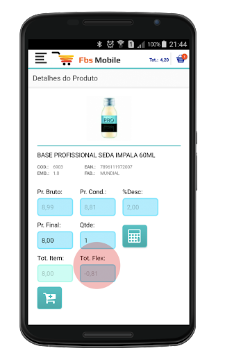 Android application Mensa Distribuidora screenshort