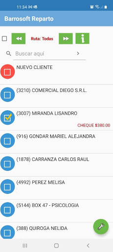 Android application RoblaServicios Reparto screenshort