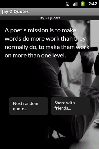 Android application Jay-Z Quotes screenshort