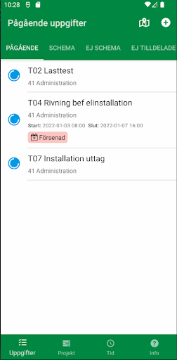 Android application Tickra - Planera & Rapportera screenshort