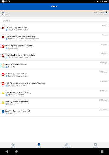 Screenshot of Oracle Management Cloud