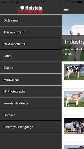 Android application Holstein International screenshort