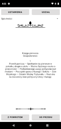 Android application Książka Pan Tadeusz screenshort