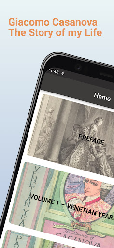 Android application Casanova - Biography Book screenshort