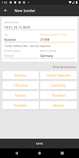 Drivers diary - borders, load Screen 2