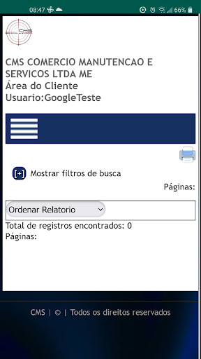 CMS Seguranca Eletrônica Screen 2