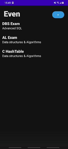 Android application Eveny screenshort