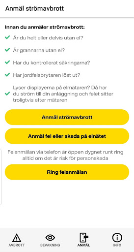 Avbrottsinfo Screen 3