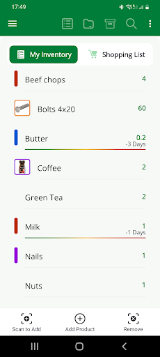 Home Inventory Food Shopping