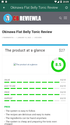 Android application Okinawa Flat Belly Review screenshort