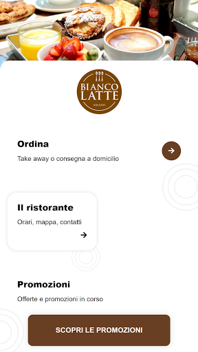 Android application Biancolatte Milano screenshort