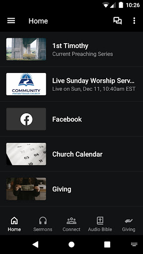 Android application Community Presbyterian Church screenshort