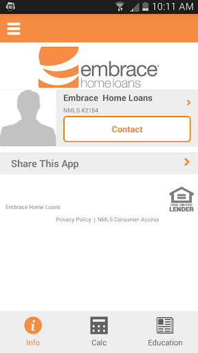 Android application Embrace Home Loans eSNAPP screenshort