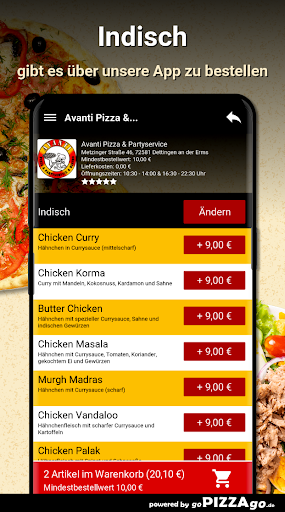 Avanti Pizza  Partyservice De