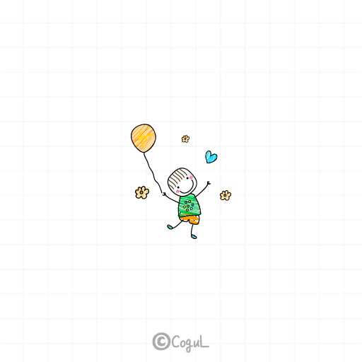 카카오톡 테마 - 아이들연필낙서_화이트 (카톡테마) logo