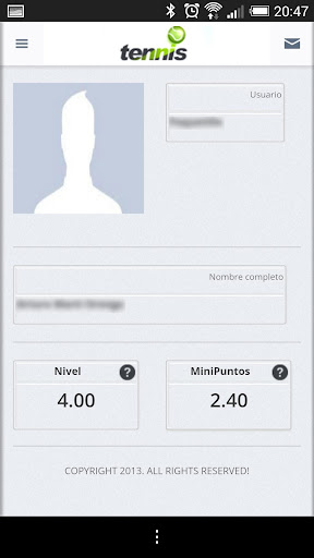 Tennis App Screen 3