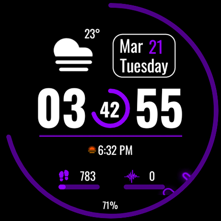 Screenshot of Minimalist Marvel Watch Face