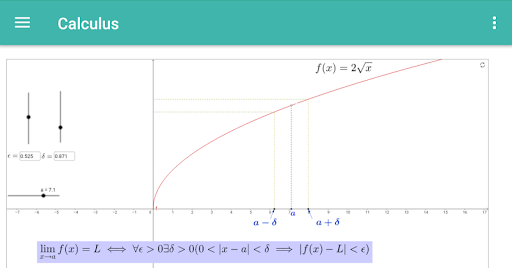 Android application Calculus : Graphical Approach screenshort