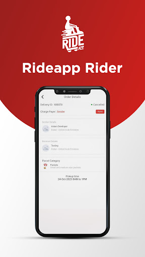 RideApp Delivery Man Screen 3
