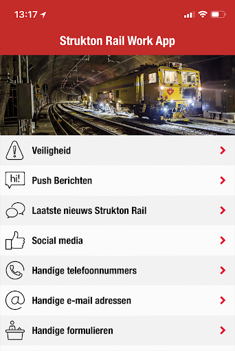 Android application Strukton Rail BE screenshort