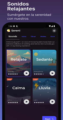 Android application Sereni - Dormir mejor screenshort