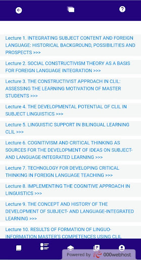 Android application CLIL e-book by G.Issabekova screenshort