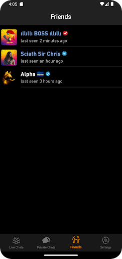 Eclipse - Chat Rooms Screen 3