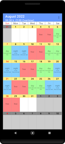 Roster-Shift Schedule-Calendarのおすすめ画像1