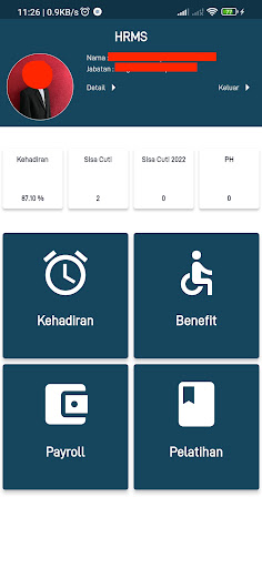 HRMS SAS Screen 3