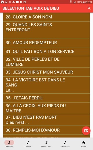 RECUEIL DES CANTIQUES V.D.T Screen 2