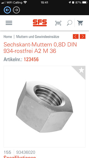 sfs.ch Screen 2