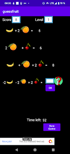 Linear equations fruit game