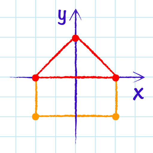 Cartesian graph coordinates Logo