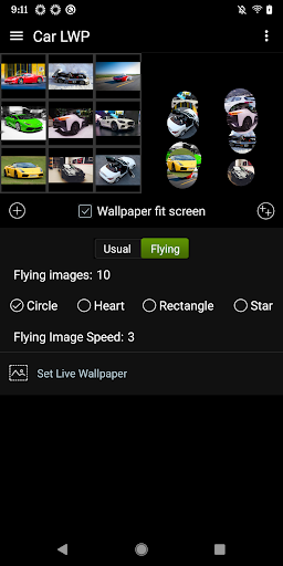 Android application Car LWP screenshort