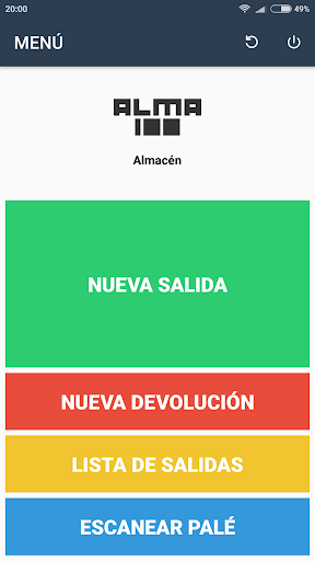 Android application Alma100 Scan screenshort