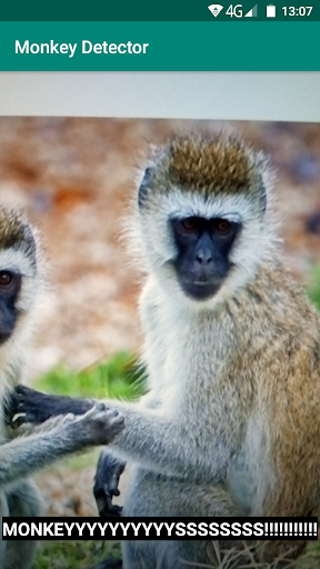 Android application Monkey Detector screenshort