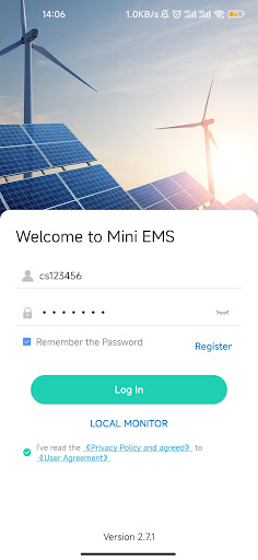 Android application Mini EMS screenshort