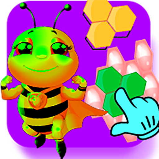 bee colony puzzle logo