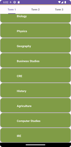 Android application Form 1 Exams Revision screenshort