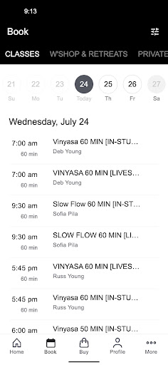 Younga Yoga Studio Screen 3
