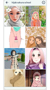 hijab sakura school wallpaper