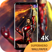 Superhero Wallpaper : 4K Neon Background