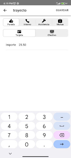 Cuentas taxista Screen 2
