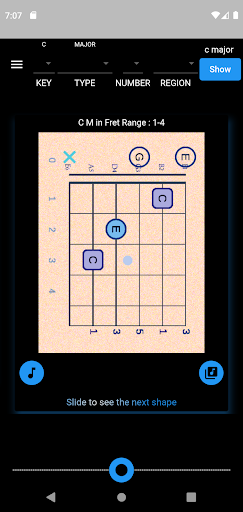 Android application Say chord screenshort