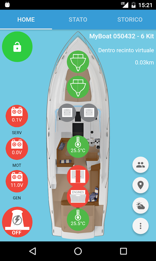 Android application MyBoat by SENECA screenshot