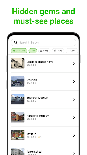 Bergen Tour Guide:SmartGuide Screen 3