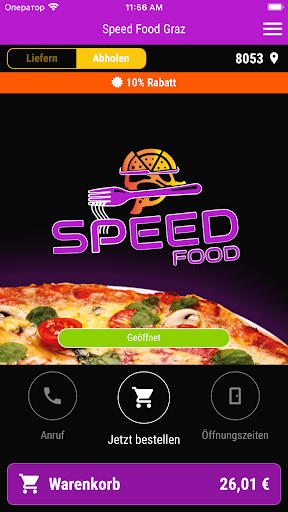 Android application Speed Food Graz screenshort