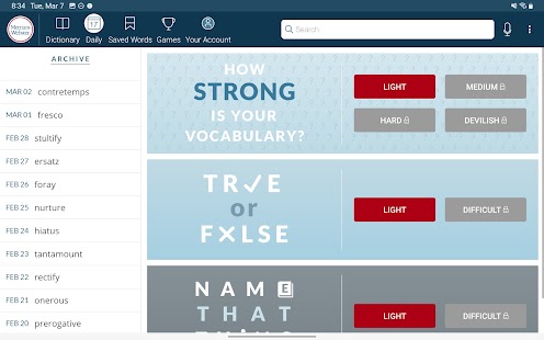 Dictionary - Merriam-Webster لقطة شاشة