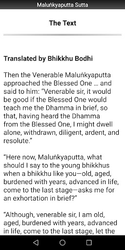 Malunkyaputta Sutta - Buddhism Screen 2