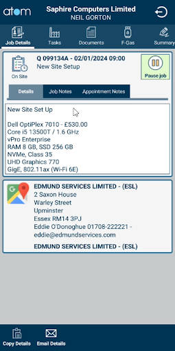Atom (Site Engineer) Screen 3